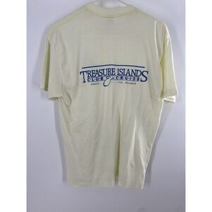 Vintage 90s Treasure Islands Club & Cruise T Shirt Adult XL White Single Stitch‎